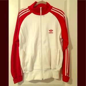 mens red adidas jacket